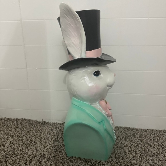 Tophat & Tail XL Rabbit with Bust & Top Hat Figural Easter Spring Home Decor - Picture 5 of 5